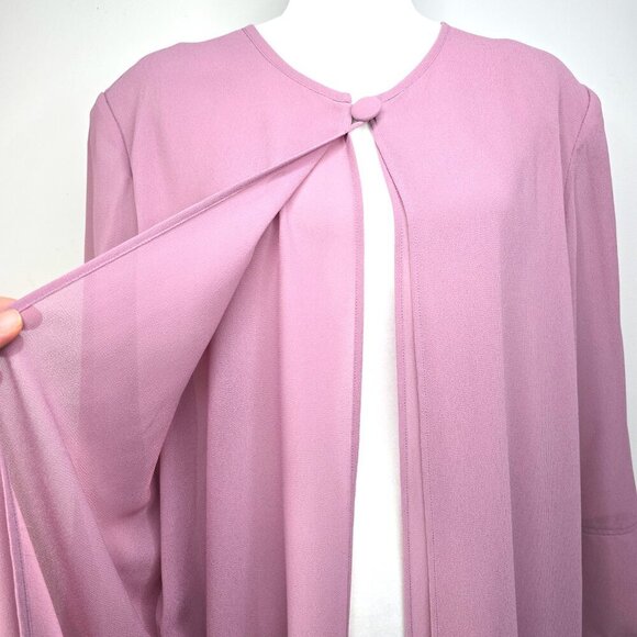 Vintage Christie of California Dusty Rose Open Front Long Sleeve Maxi Cardigan - Picture 5 of 8
